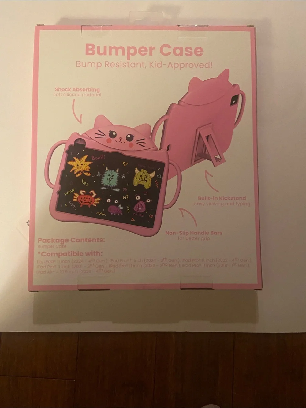 Kids Pink Tablet Bumper Case with Cute Cat Design New in Box